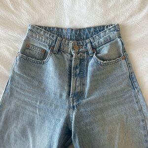 Zara High Rise straight leg jean